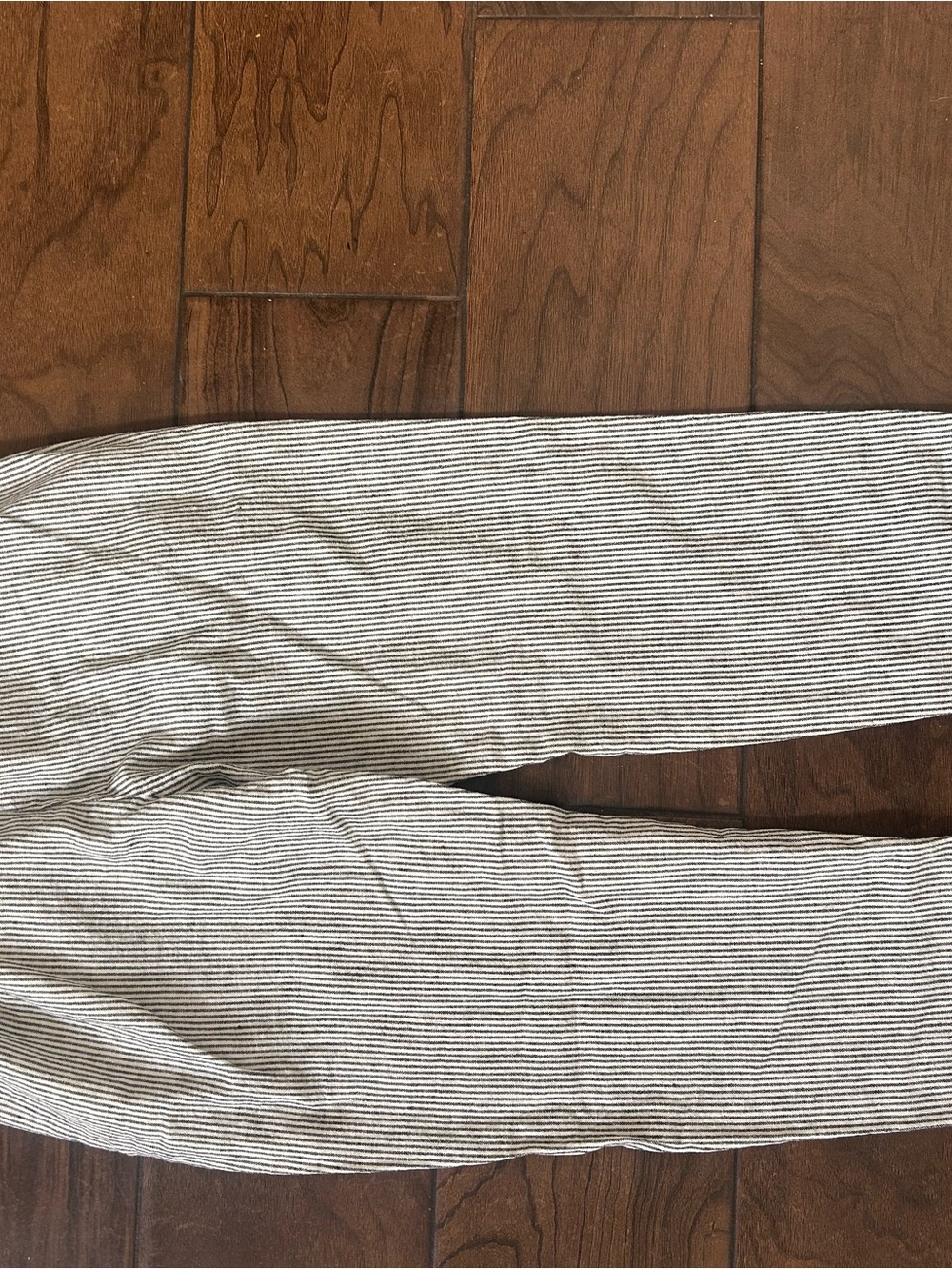 J. Crew Women's Straight Leg Drawstring Pants in Light Gray Pinstripe - Picture 6 of 8